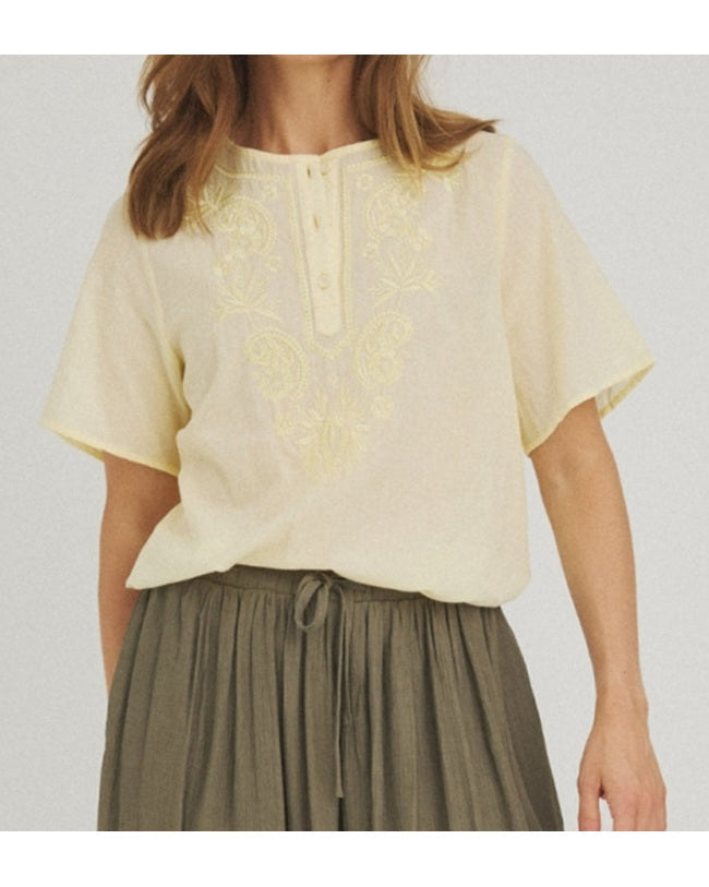 Luxzuz Viva Bluse - Soft Yellow