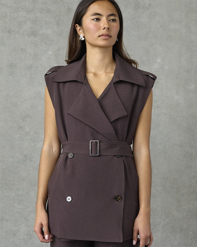 Love & Divine Love1627 Vest - D. Chocolate