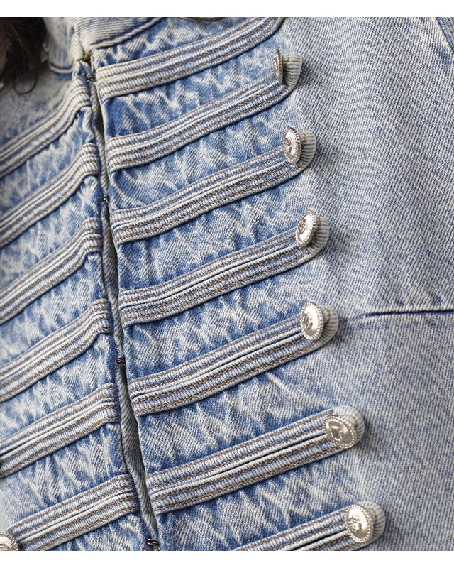 Co'couture JacksonCC Officer Denim Jakke - Bleach Denim