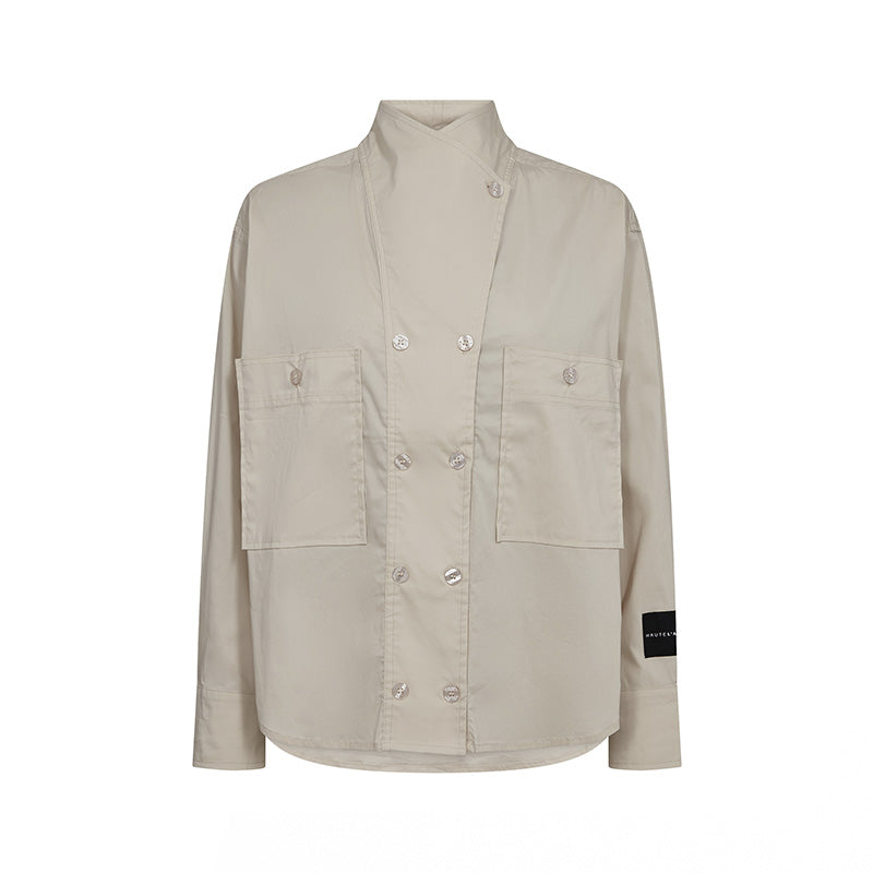 Haute L'amitie High Collar Skjorte - Vanilla