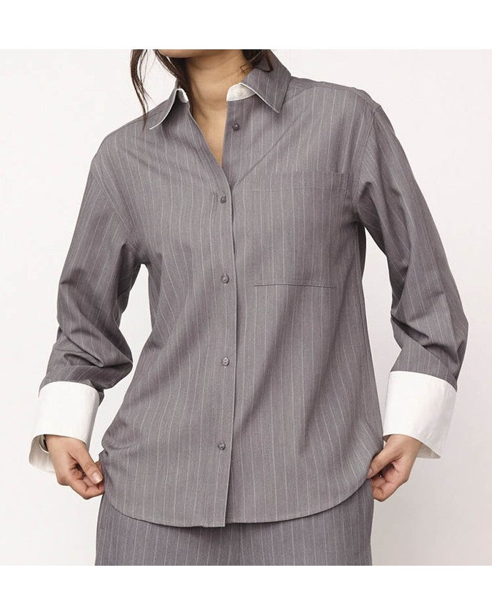 Co'couture PennyCC Pin Skjorte - Mid Grey