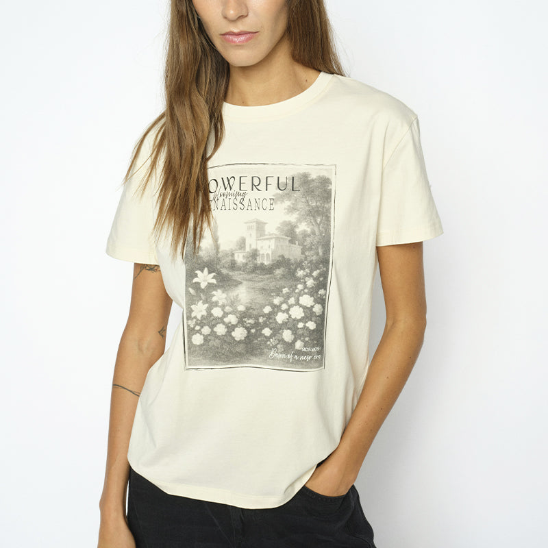 Mos Mosh MMToni O-ss T-shirt - Ecru