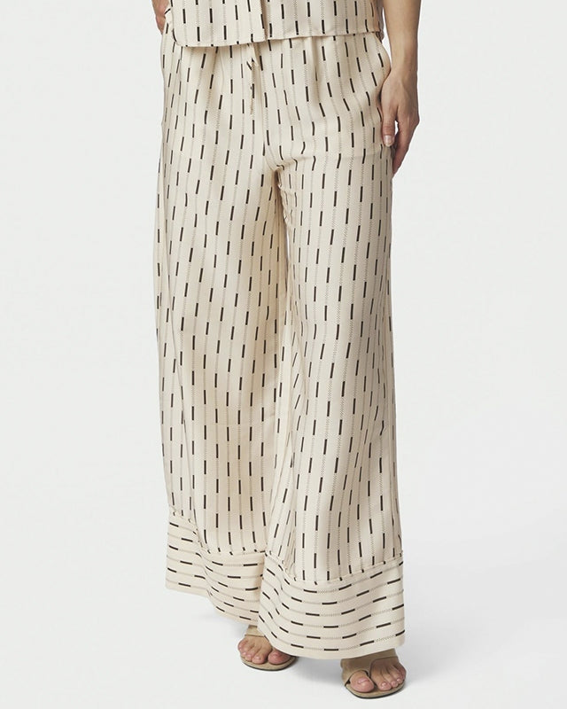 Neo Noir Sora Print Bukser - Creme