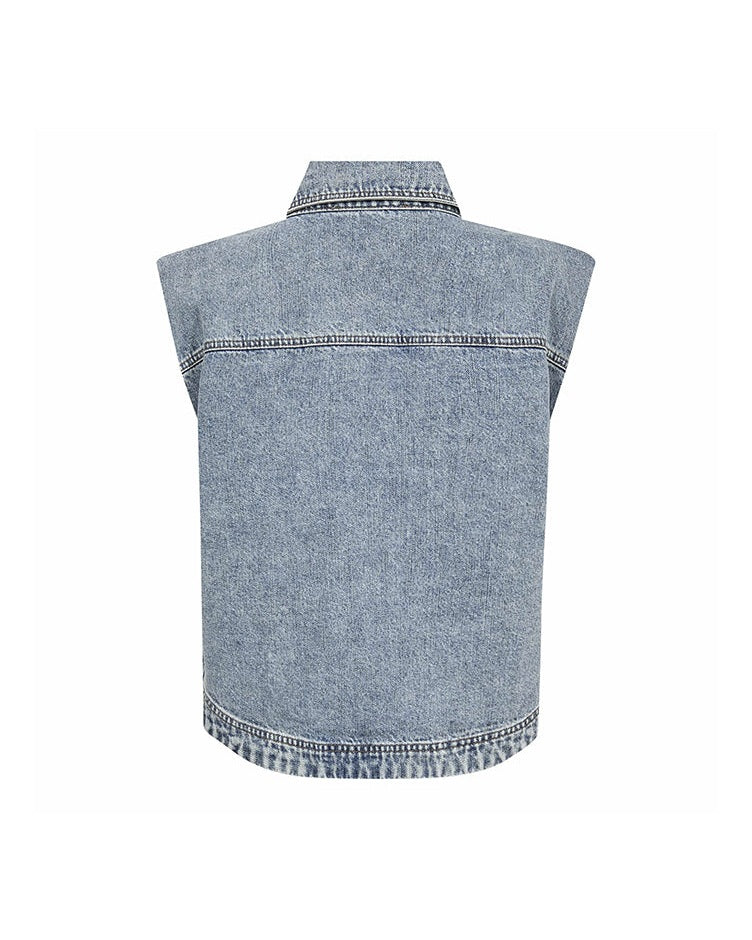 Co'couture DeniceCC Vest - Bleach Denim
