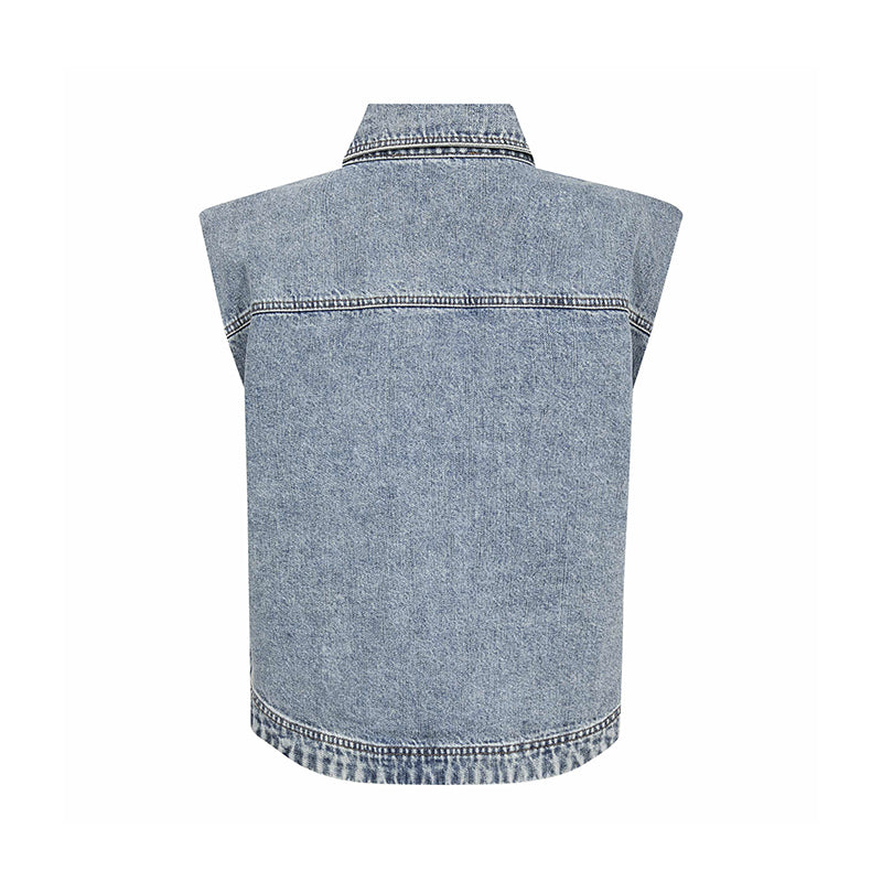 Co'couture DeniceCC Vest - Bleach Denim