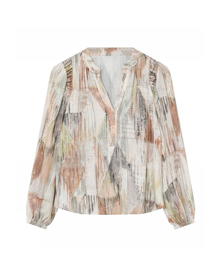Gustav Judi A-shape Bluse - Multibeige