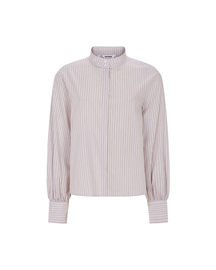 Soft Rebels SRVeronica Volume Skjorte - Stripe Burnished Lil