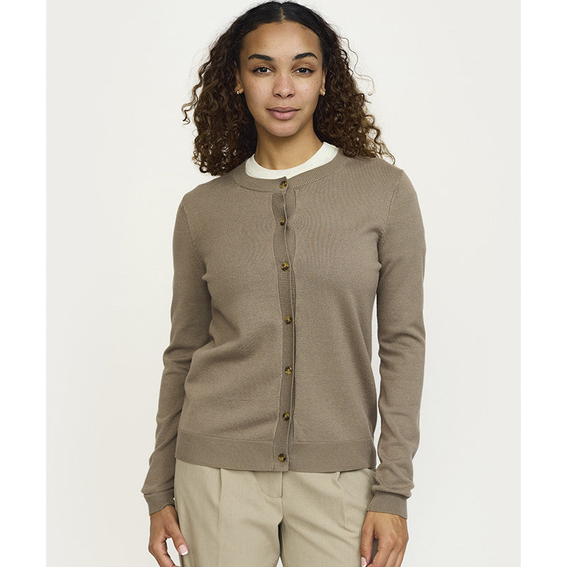 Soft Rebels SRMarla Strik Cardigan - Greige