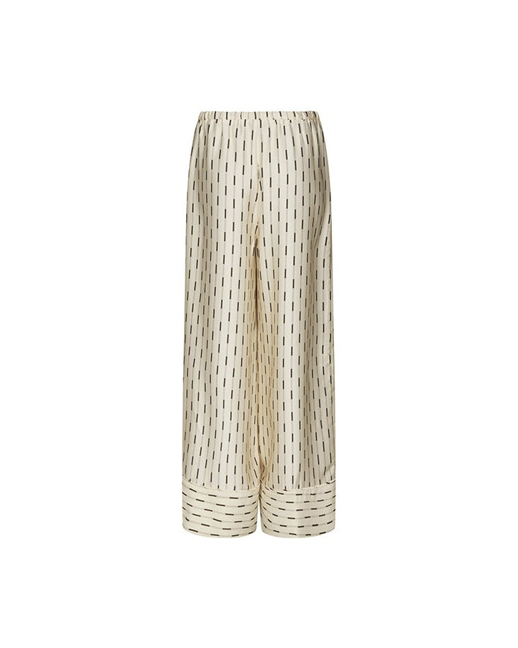 Neo Noir Sora Print Bukser - Creme