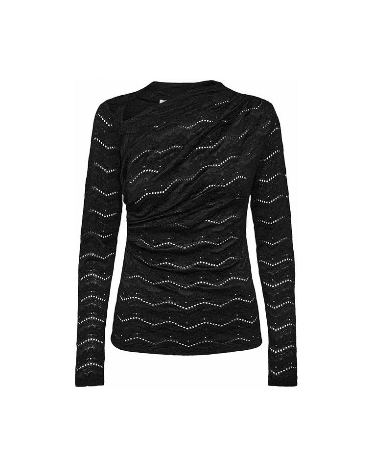Haute L'amitie Lace Drape Bluse