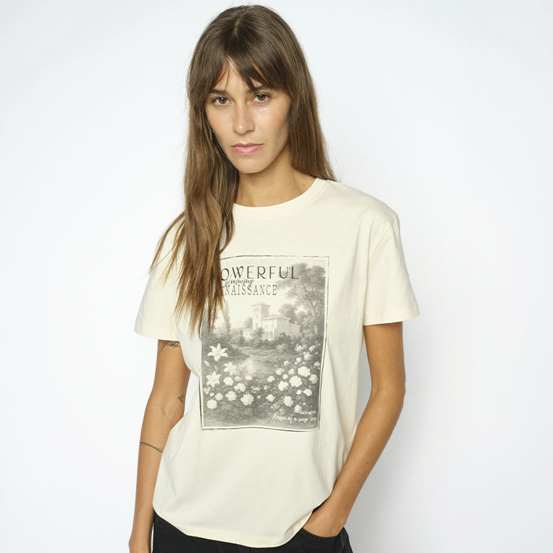 Mos Mosh MMToni O-ss T-shirt - Ecru