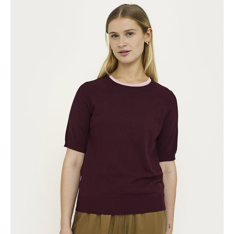 Soft Rebels SRMarla SS O-neck Strik - Vinyard Wine