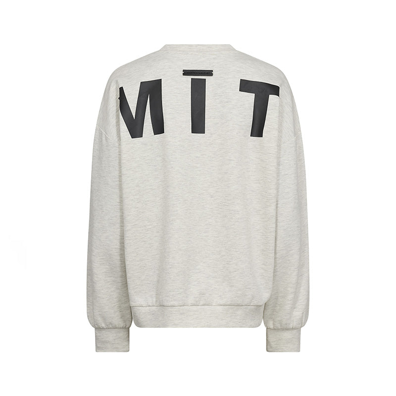 Haute L'amitie Maxi Split Logo Sweat - Pearl Melange