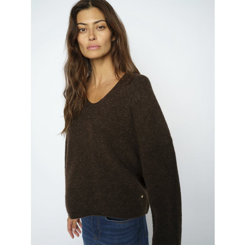 Mos Mosh MMThora V-neck Strik - Delicioso