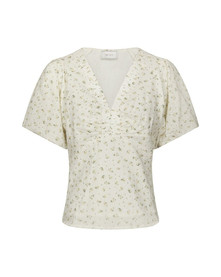 Neo Noir Irina Small Rose Bluse - Light Yellow