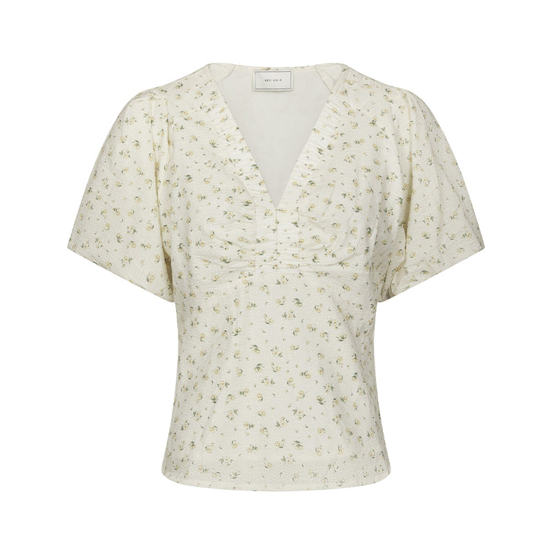 Neo Noir Irina Small Rose Bluse - Light Yellow