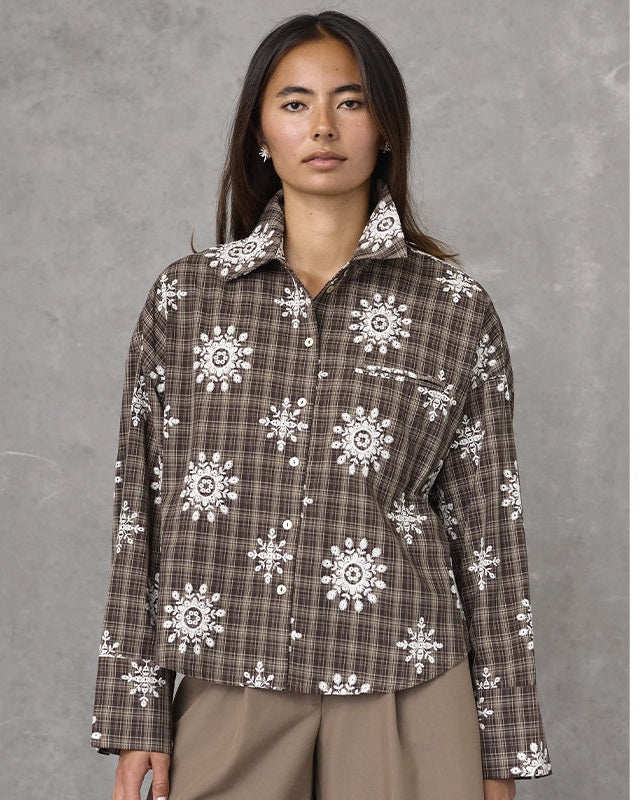 Love & Divine Love1495-7 Skjorte - Brown Check
