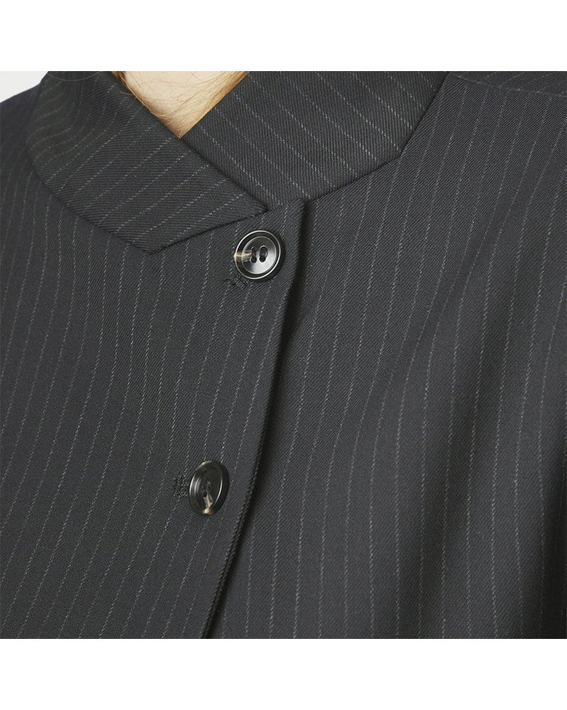 Neo Noir Tiria Pinstripe Blazer - Dark Navy