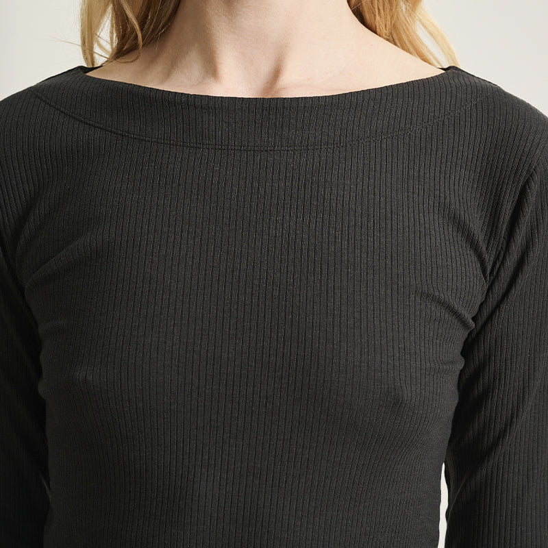 Bitte Kai Rand Naibu Rib Bluse - Black