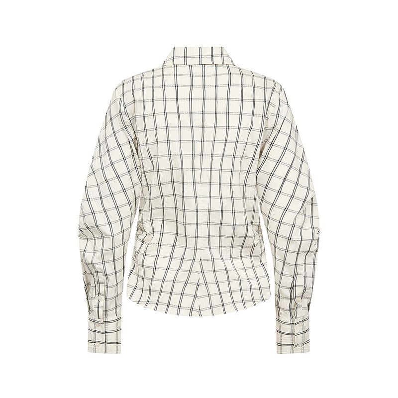 Co'couture Bisocc Asym Check Skjorte - Off-white