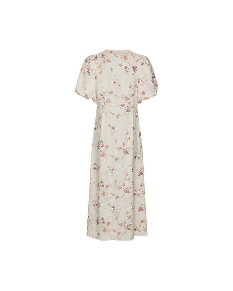 Neo Noir Illana Sateen Kjole - Creme