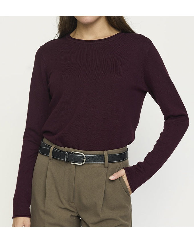 Soft Rebels SRMarla o-neck Pullover - Vinyard Wine