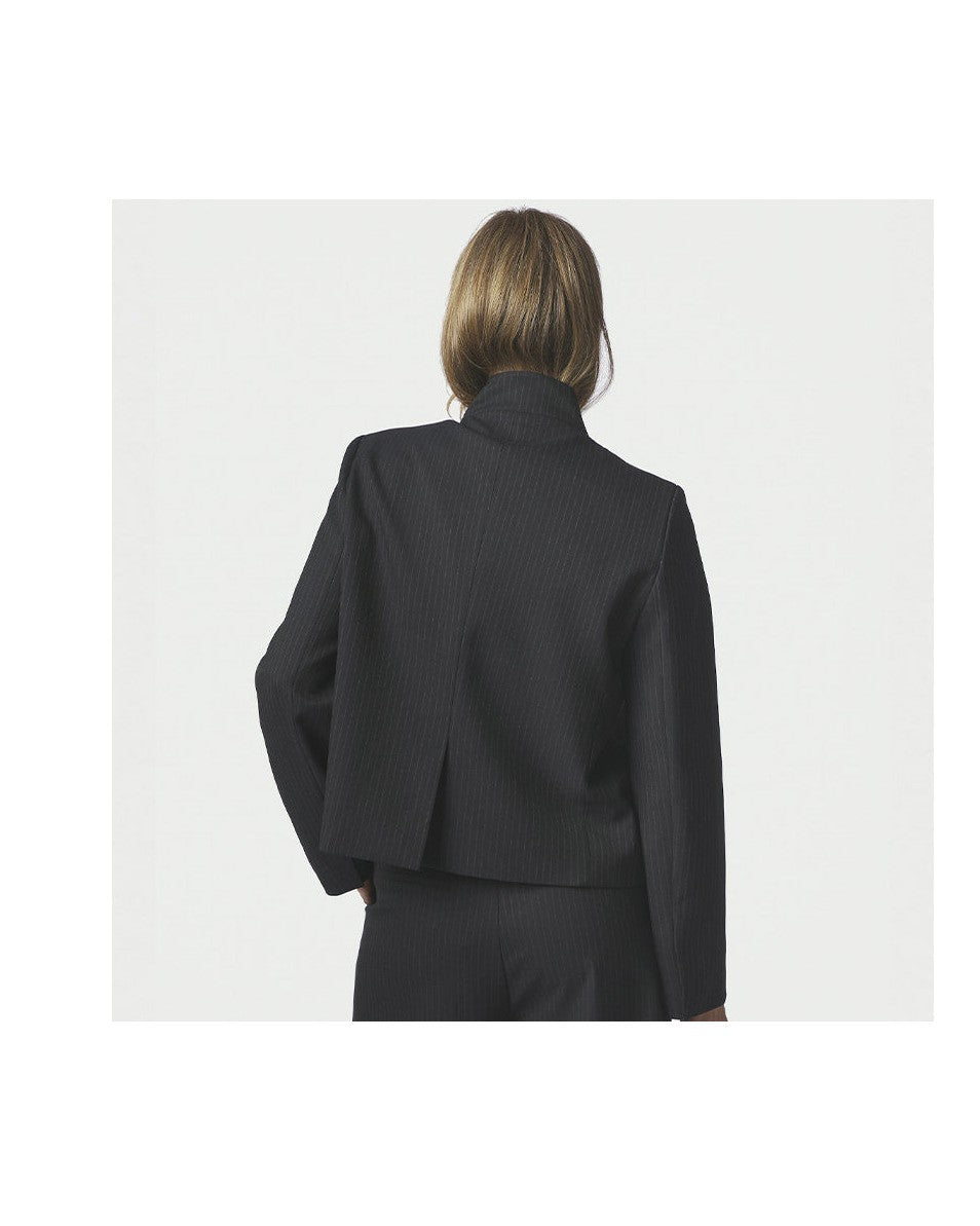 Neo Noir Tiria Pinstripe Blazer - Dark Navy
