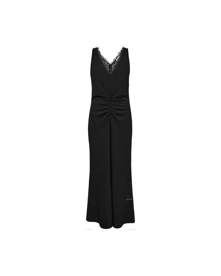 Haute L'amitie Satari Lace Gather Kjole - Black