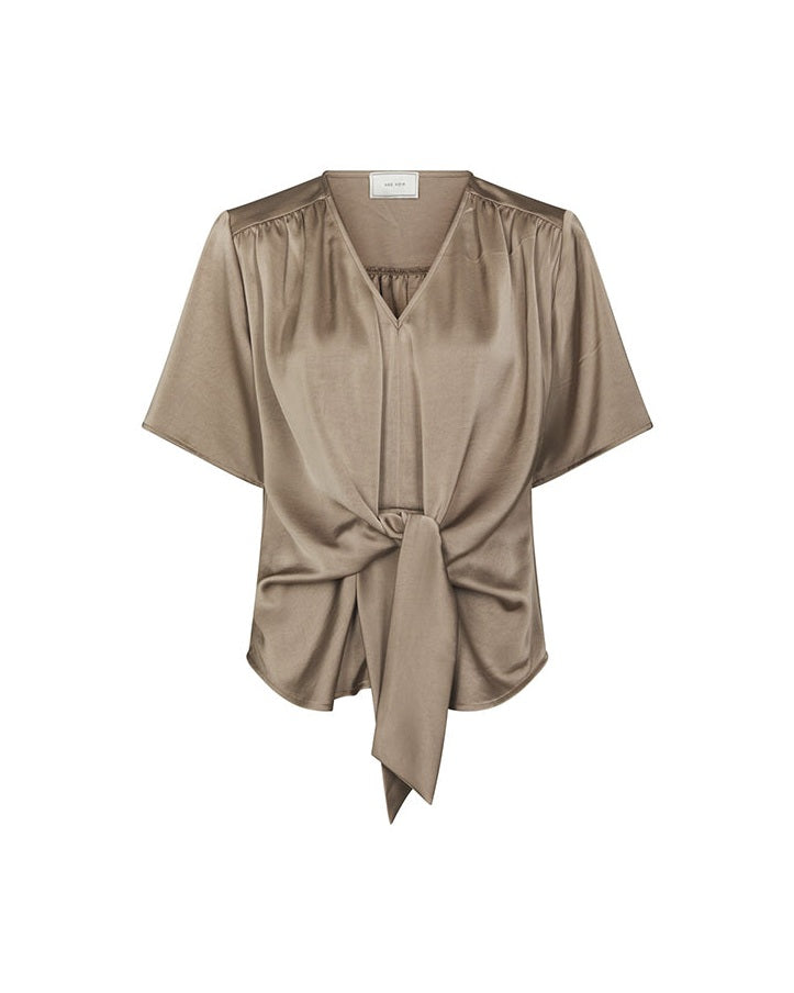 Neo Noir Casadia Bluse - Dark Taupe