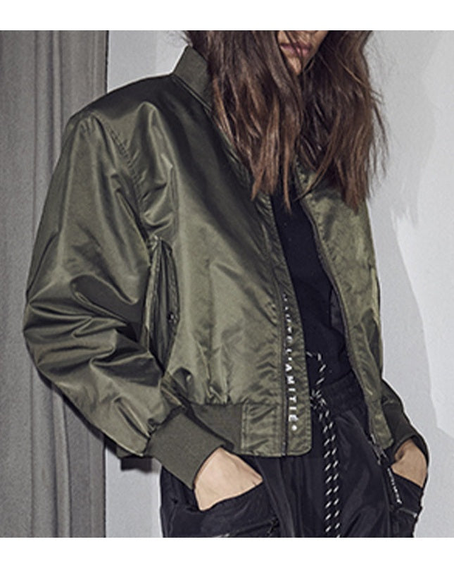 Haute L'amitie Sally Crop Bomber Jakke - Army
