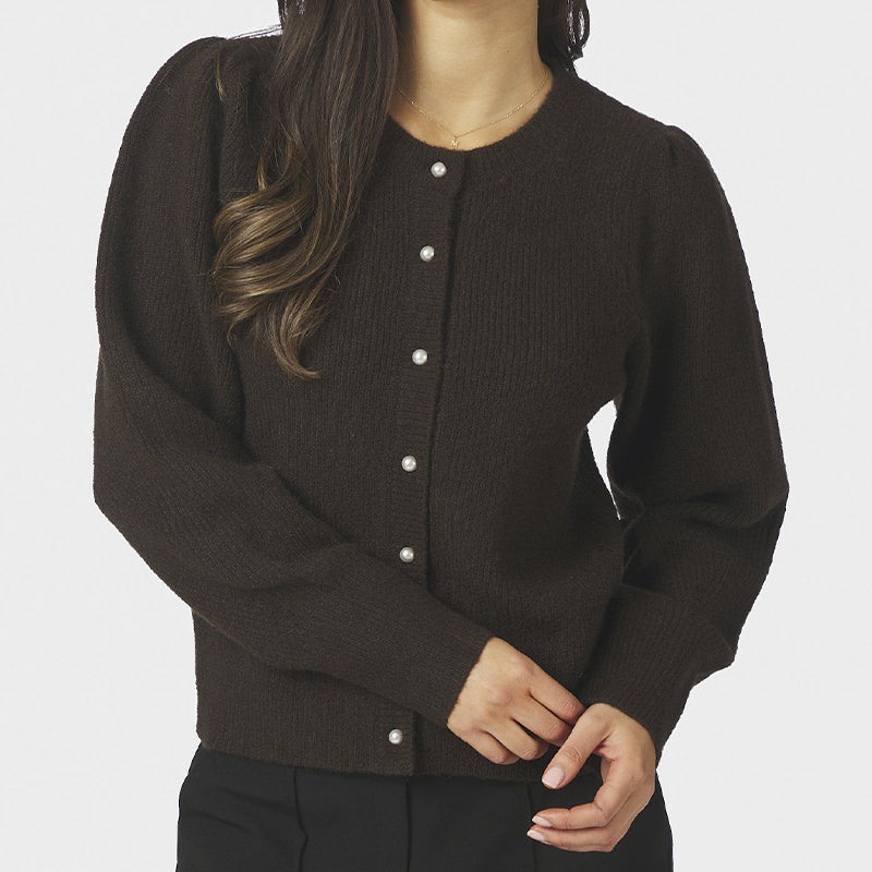 Neo Noir Nuna Strik Cardigan - Brown