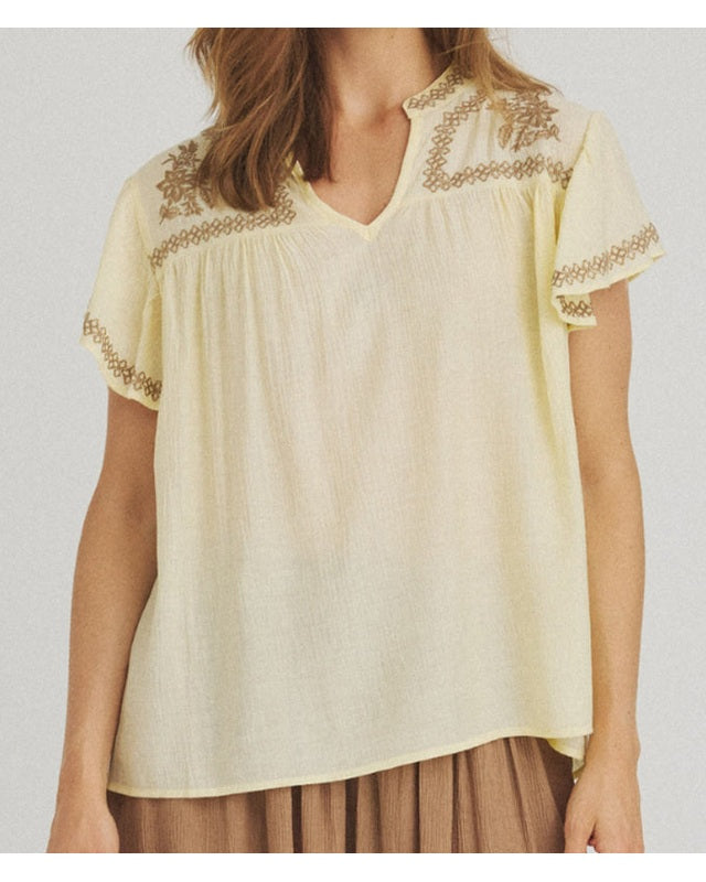 Luxzuz Vika Bluse - Soft Yellow