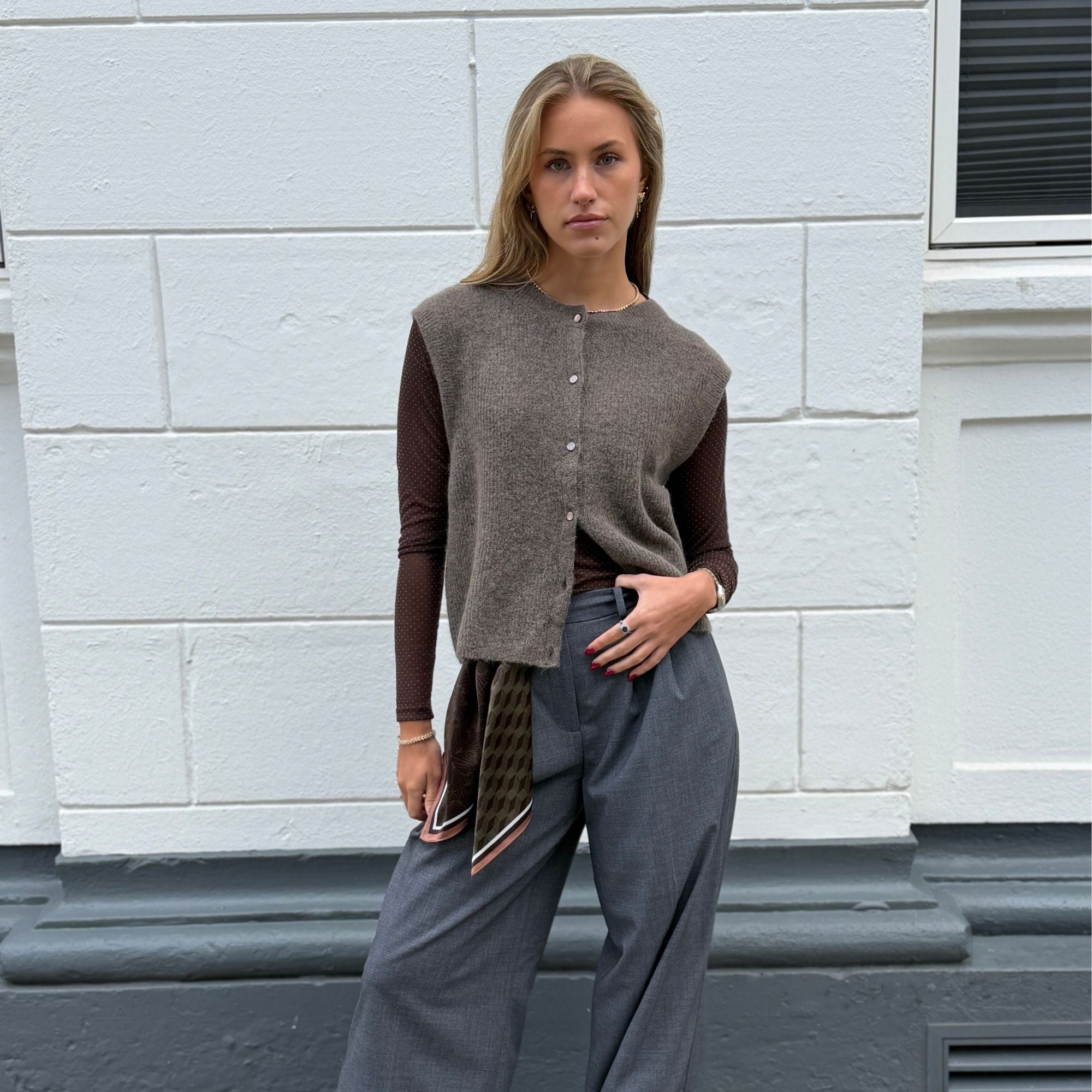 Co'couture ShilaCC Silke Tørklæde - Brown