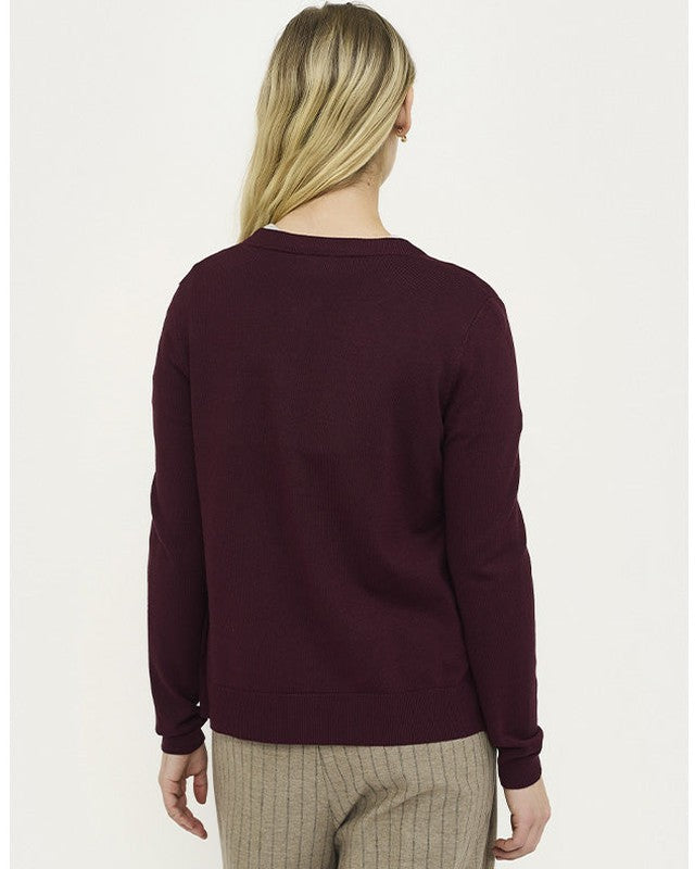 Soft Rebels SRMarla Strik Cardigan - Vinyard Wine