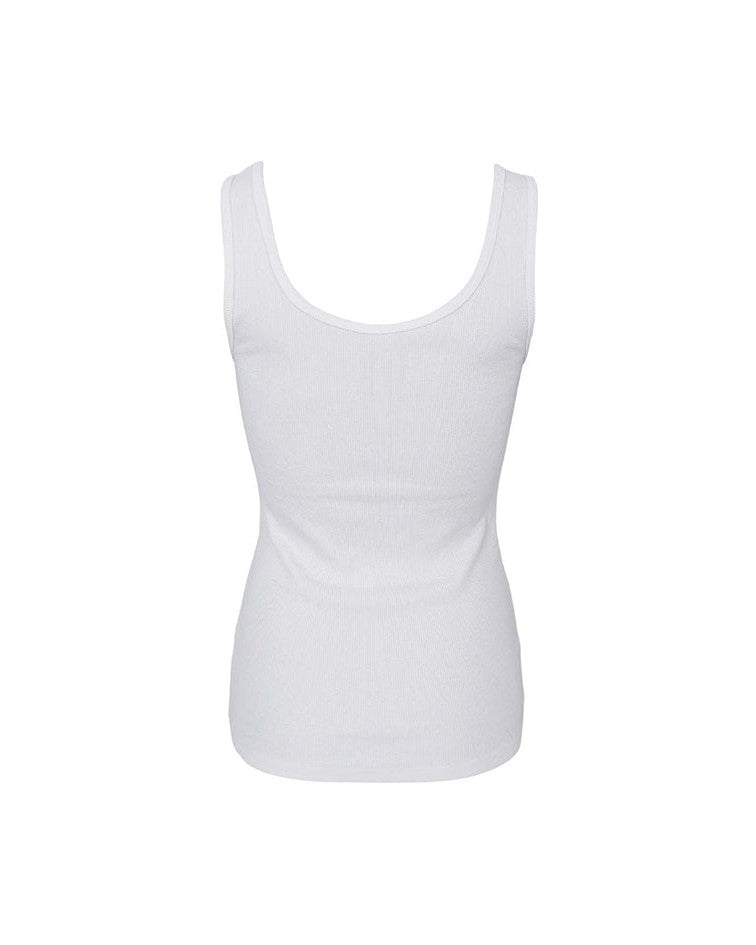 Black Colour BCVibs Rib Tanktop - Off white