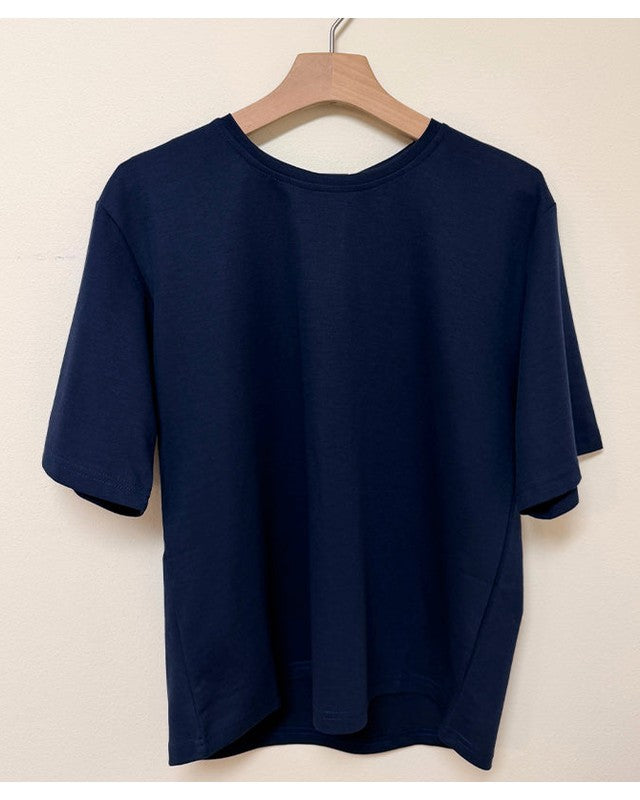 Luxzuz Boxy T-shirt - Navy Blue