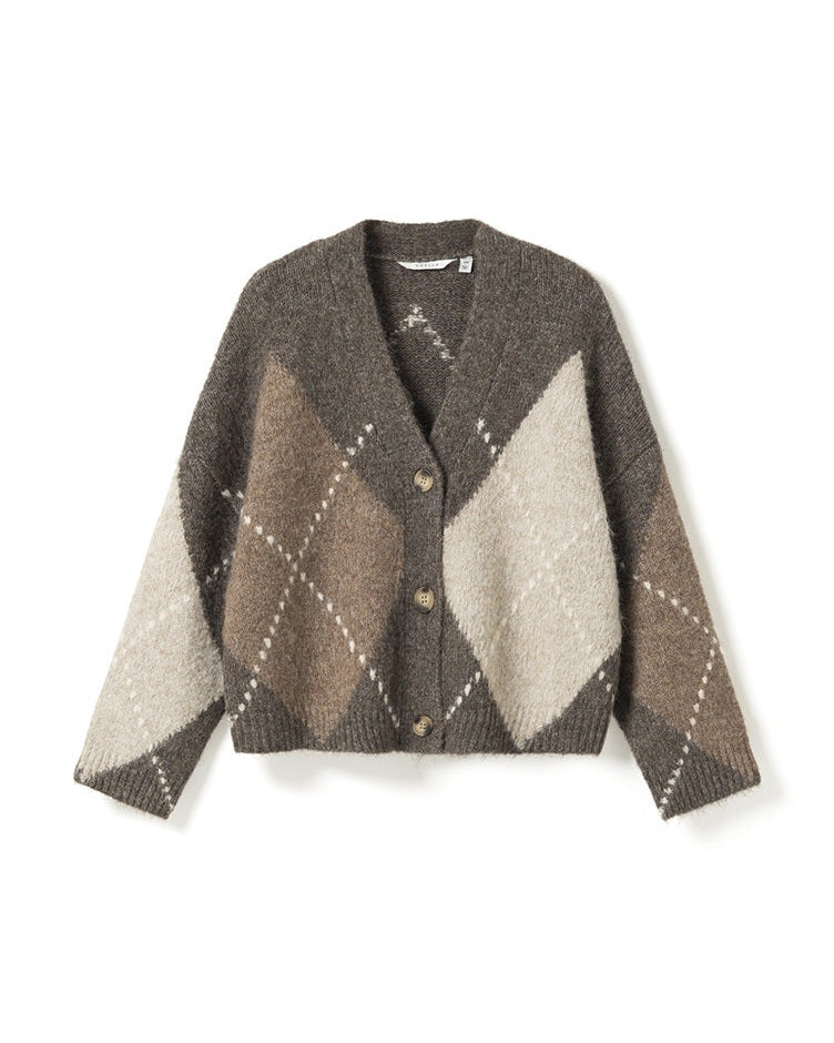 Noella N-Laiana Strik Cardigan - Ash Brown Mix