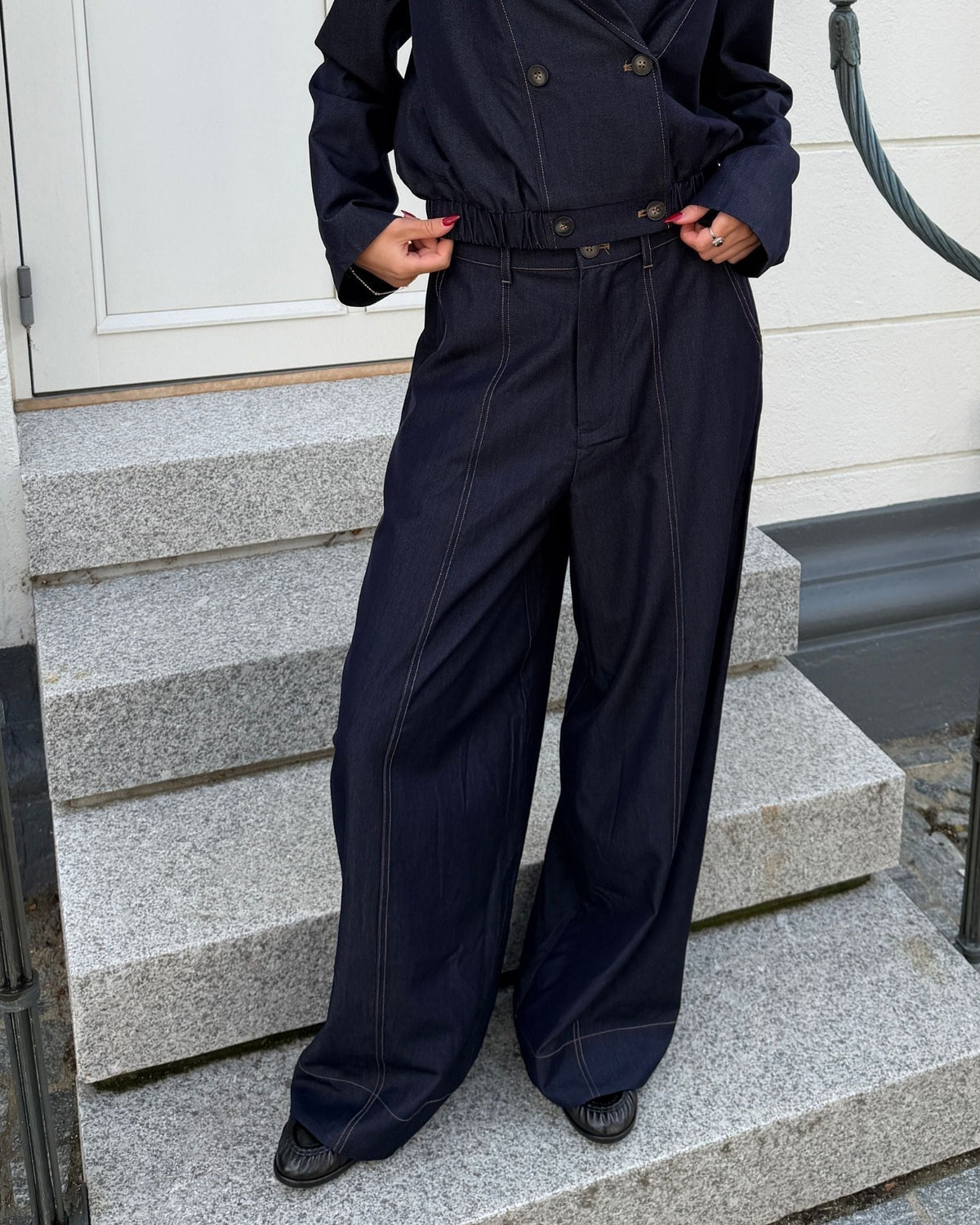 Co'couture TerryCC Barrel Bukser - Navy Denim