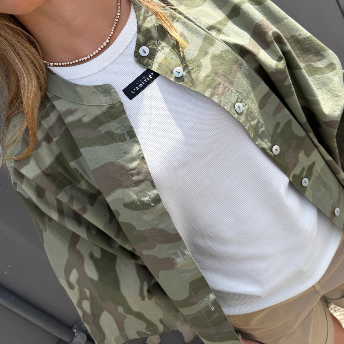 Black Colour BCAlly Loose Skjorte - Camouflage