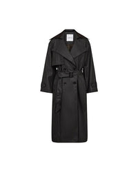 Haute L'amitie Oily Tech Trench Jakke - Black
