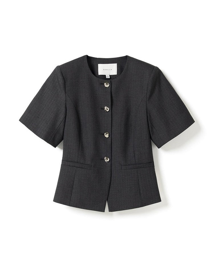 Noella N-Kasaundra Blazer - Grey Herringbone
