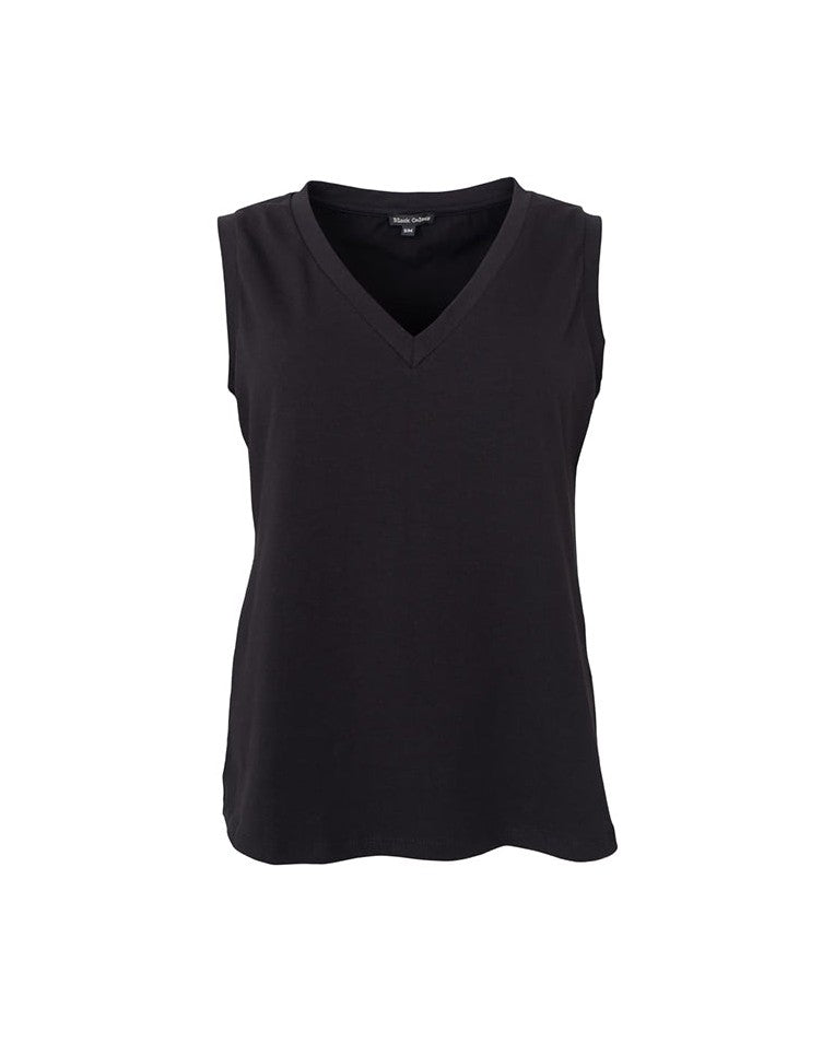 Black Colour BCMay V-neck Top - Black