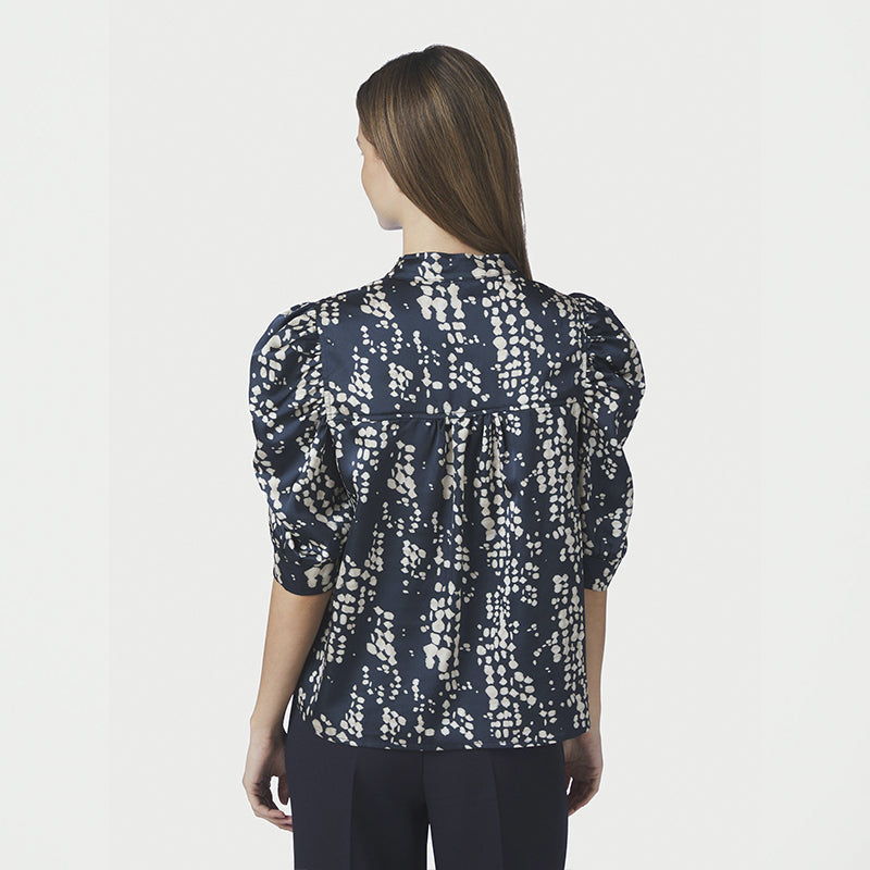 Neo Noir Roella Scatter Print Bluse - Navy