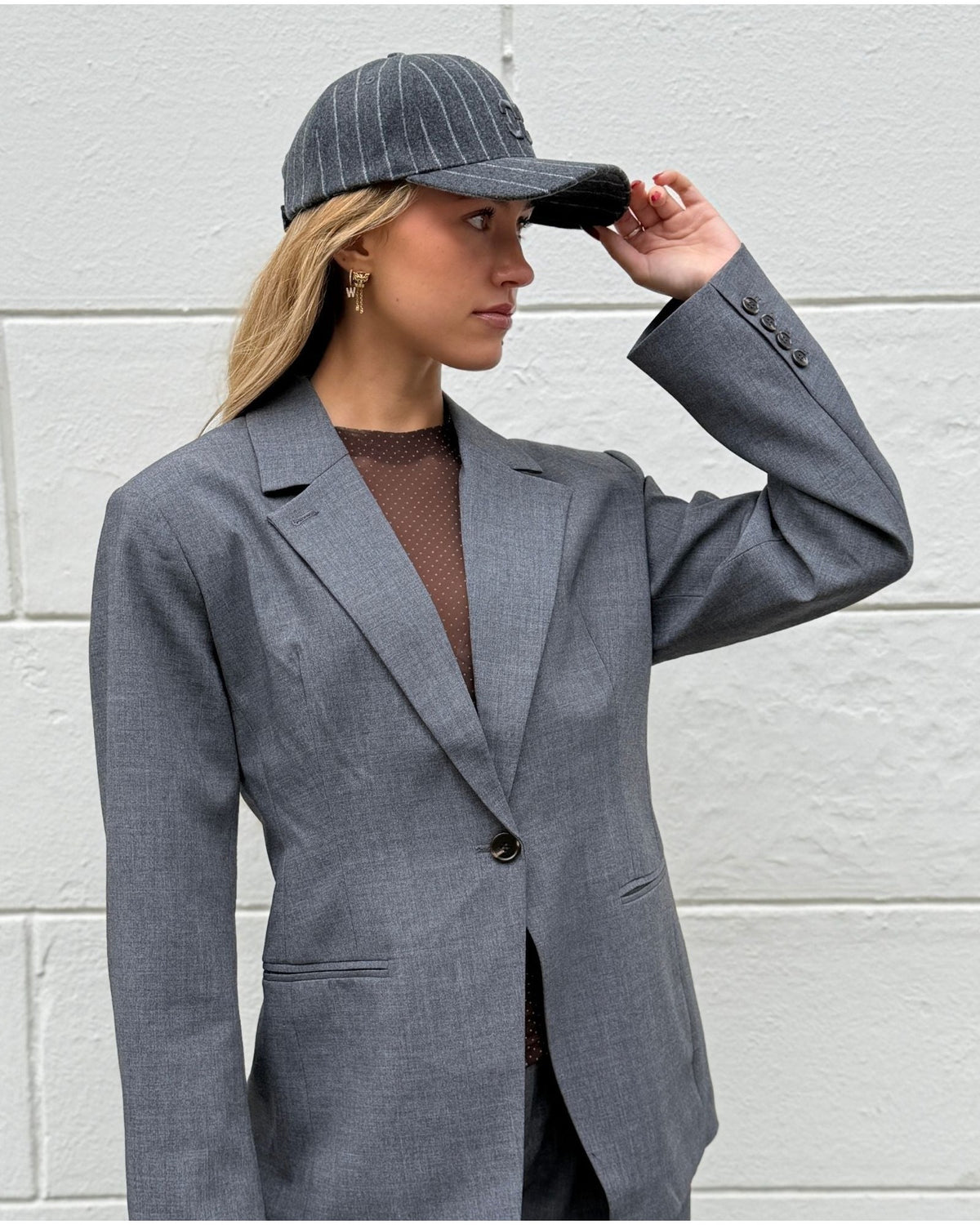 Co'couture NaidaCC Pin Kasket - Mid Grey