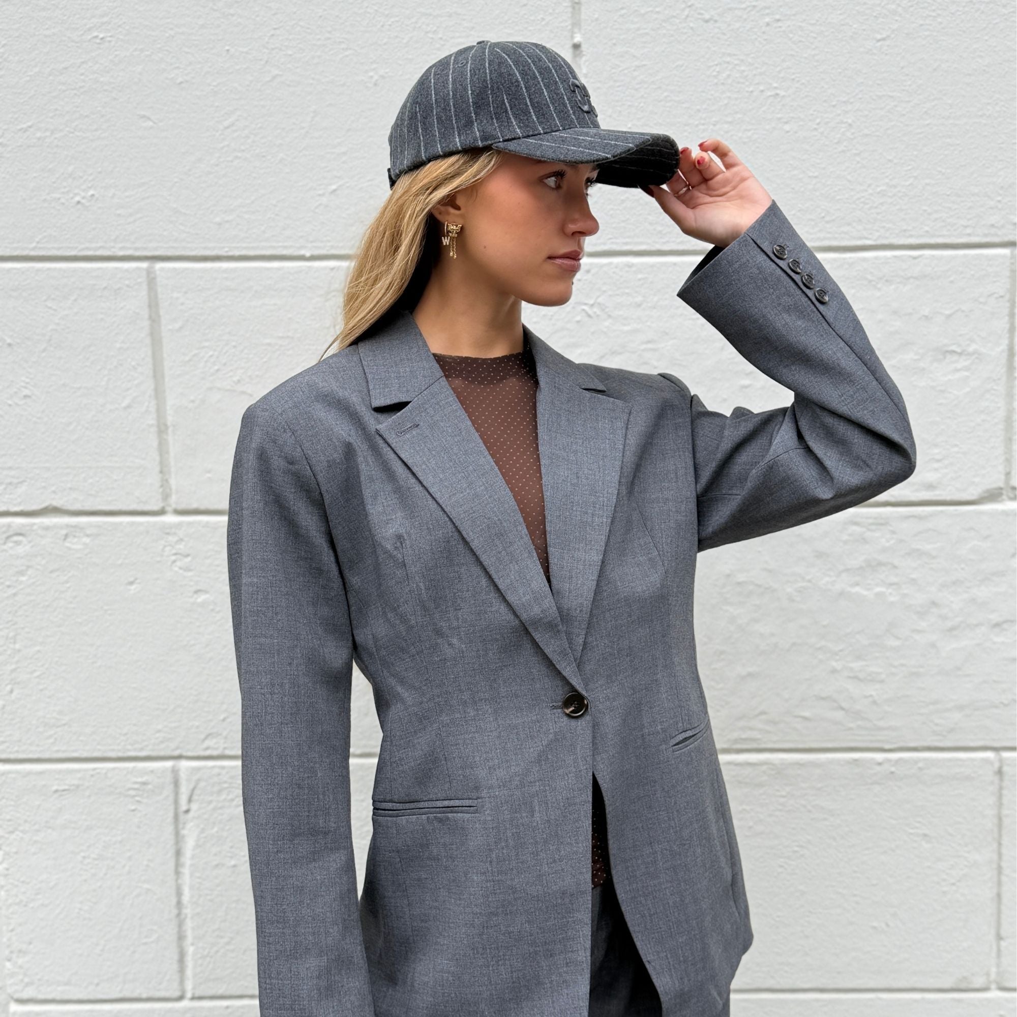 Co'couture NaidaCC Pin Kasket - Mid Grey