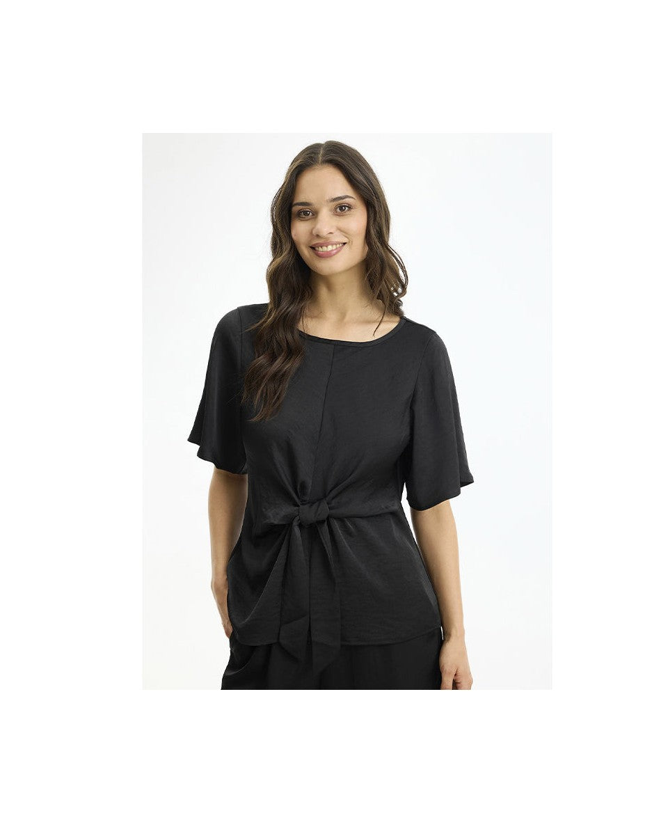 In Front Faye Bluse - Black
