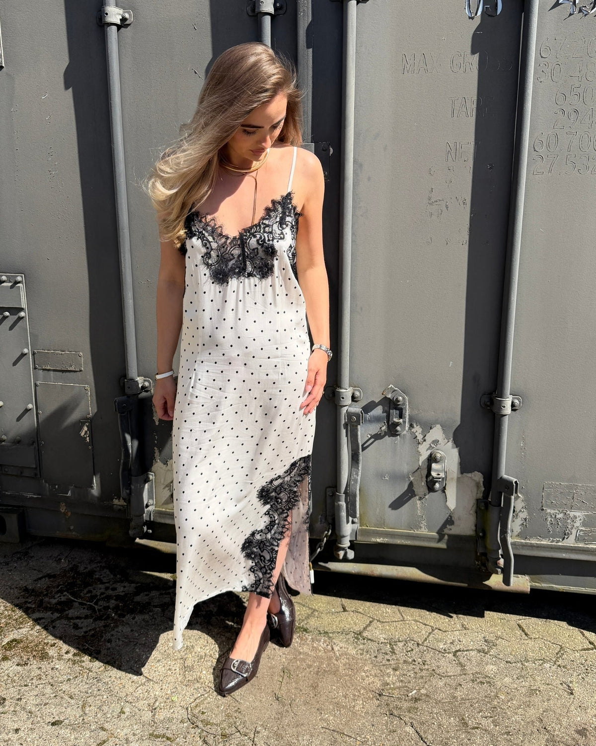 Co'couture Amelicc Dot Blondekjole
