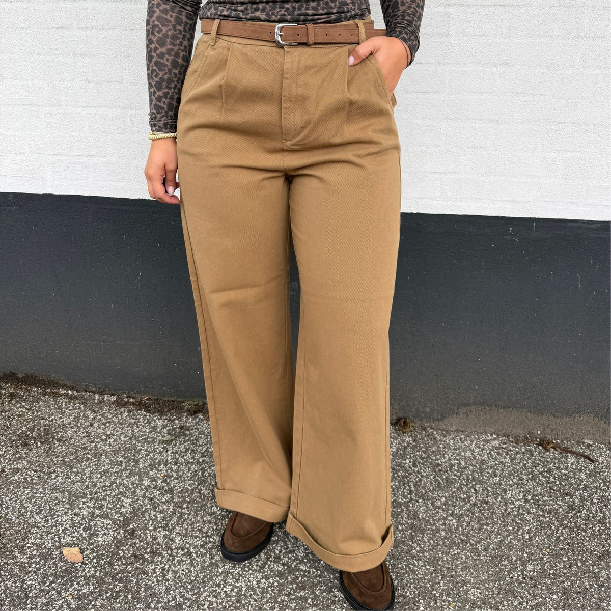Withblack WBLSteffi Hw Wide Bukser - Dark Camel