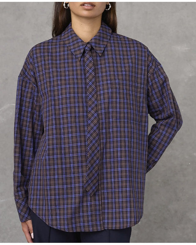 Love & Divine Love1645 Skjorte - Brown Check