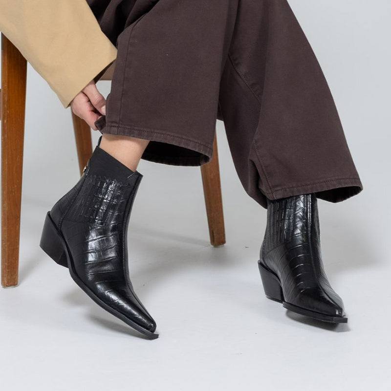 Copenhagen Shoes The Walking Boot Leather støvle - Black